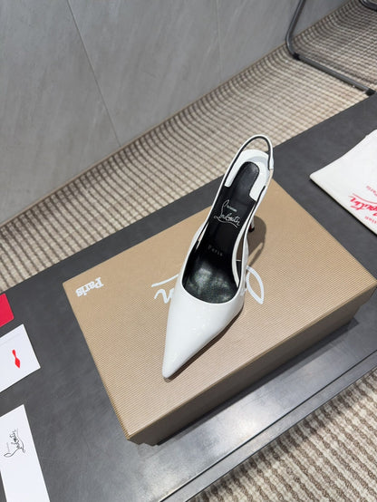 CL 26SS Slingback 100 White Patent Leather 613985