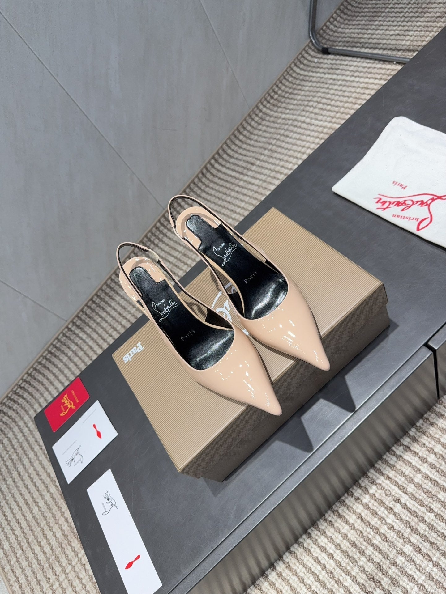 CL 26SS Slingback 100 Beige Patent Leather 613987