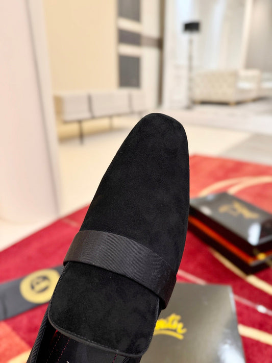 Christian Louboutin Dandydeco Velvet Loafer Suede 863842