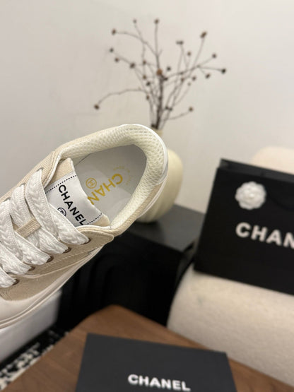 CC 26s Casual Sneaker Beige White Canvas Leather 183589