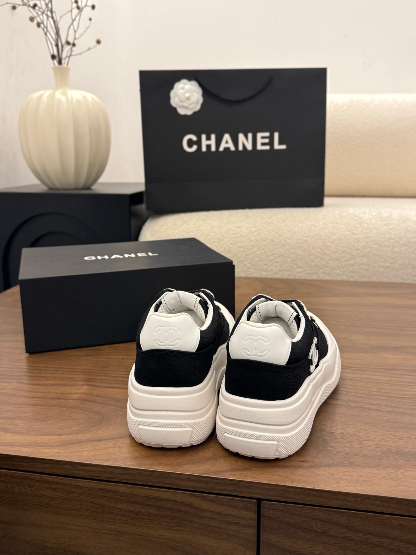 CC 26s Casual Sneaker Black White Canvas Leather 183592