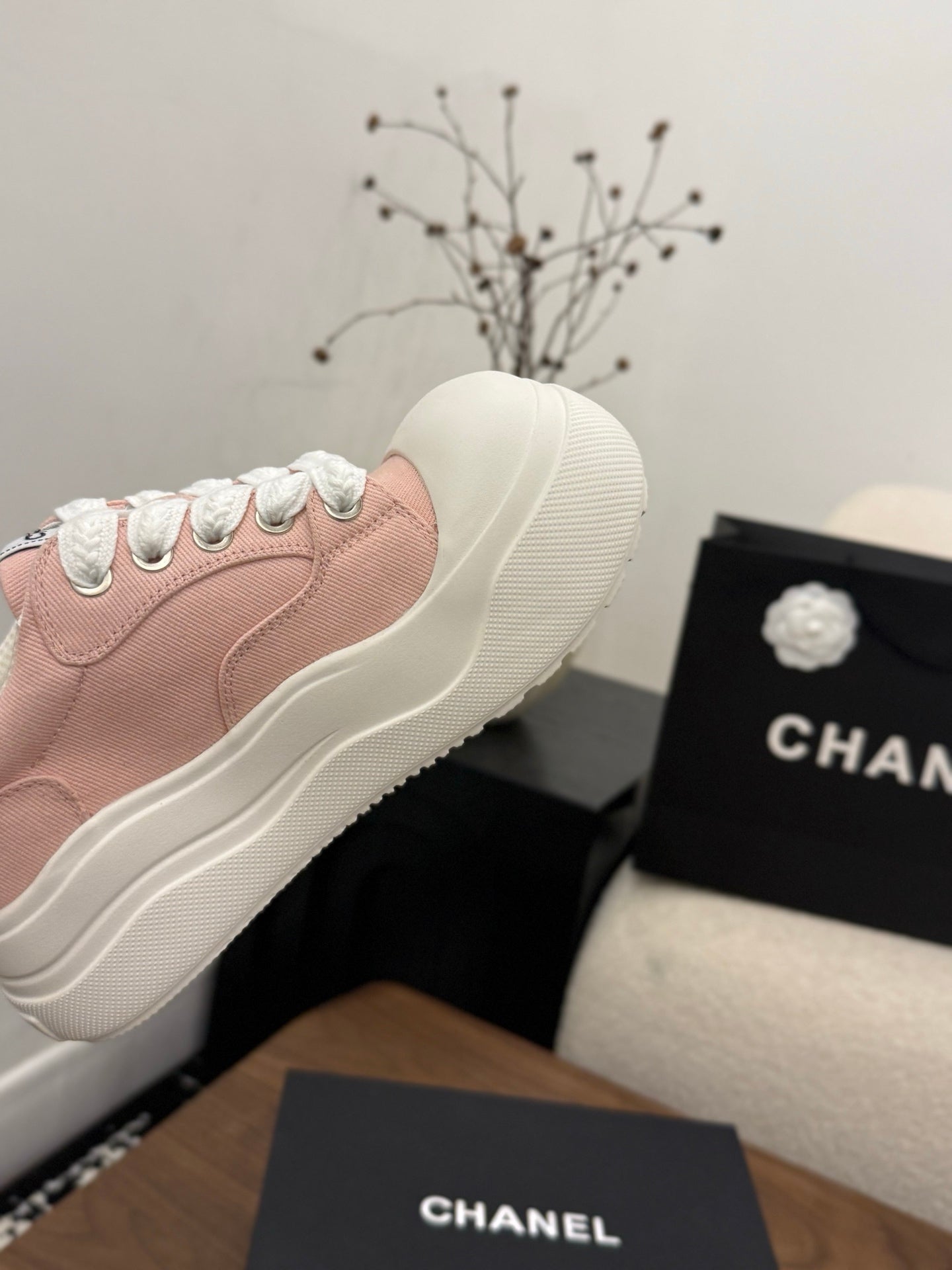 CC 26s Casual Sneaker Baby Pink White Canvas Leather 183593