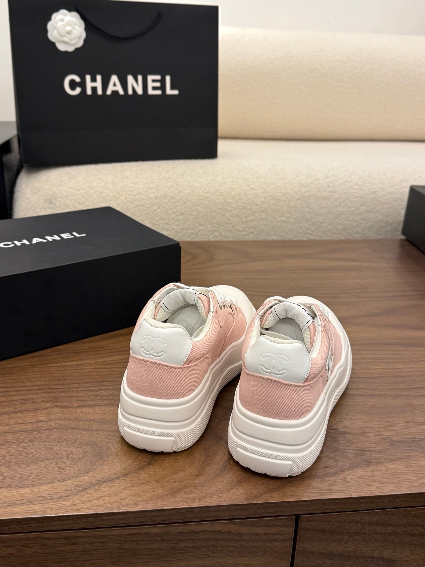 CC 26s Casual Sneaker Baby Pink White Canvas Leather 183593