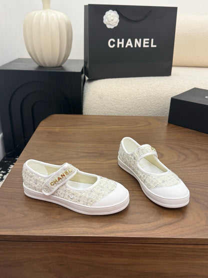 Chanel 2026 Ballet Flat Tweed Leather 904353