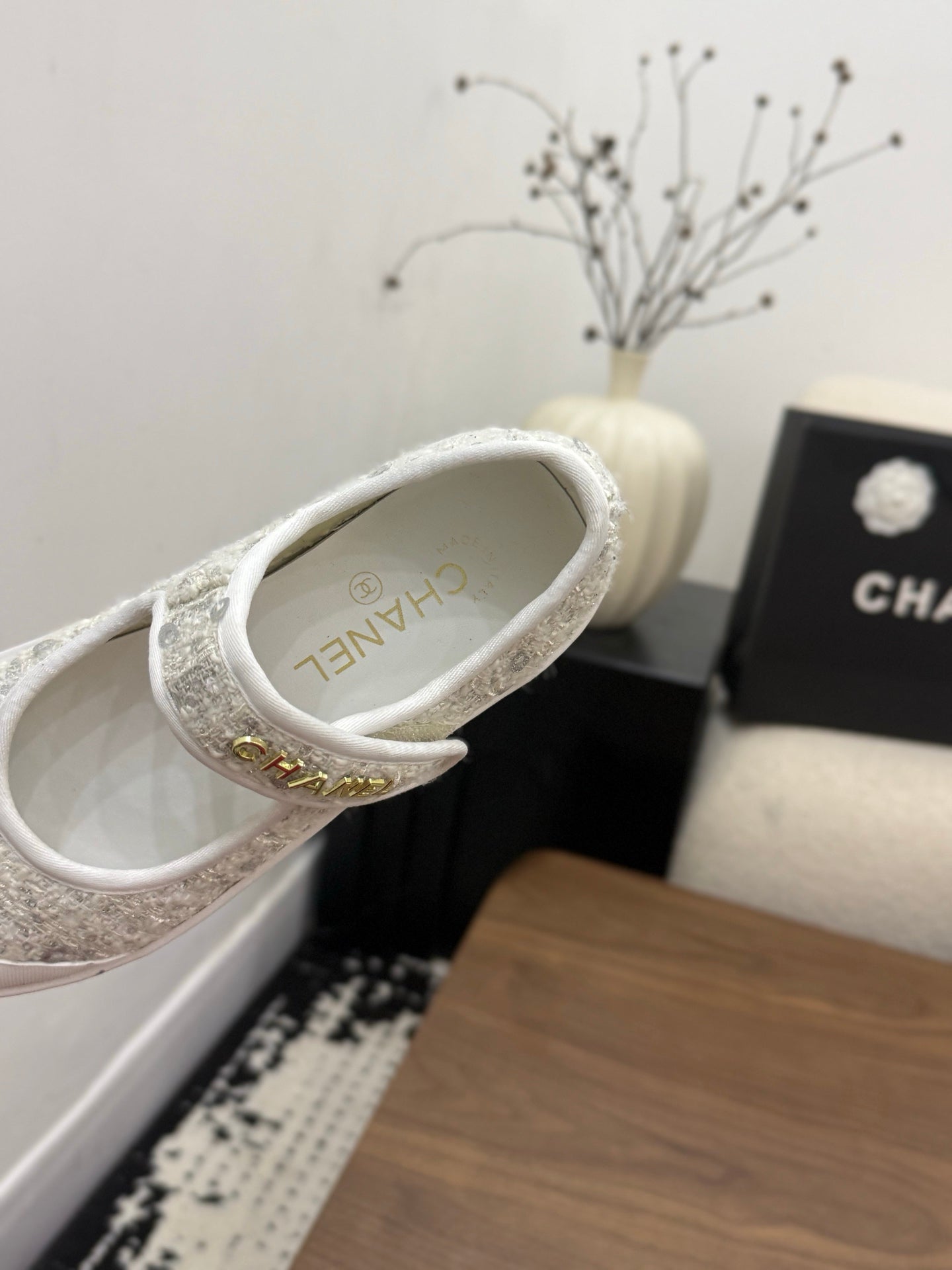 Chanel 2026 Ballet Flat Tweed Leather 904353