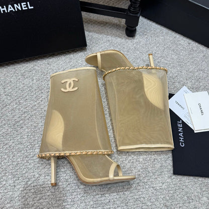 Chanel 2026 New Mesh Ankle Boots Sheepskin Leather 833315