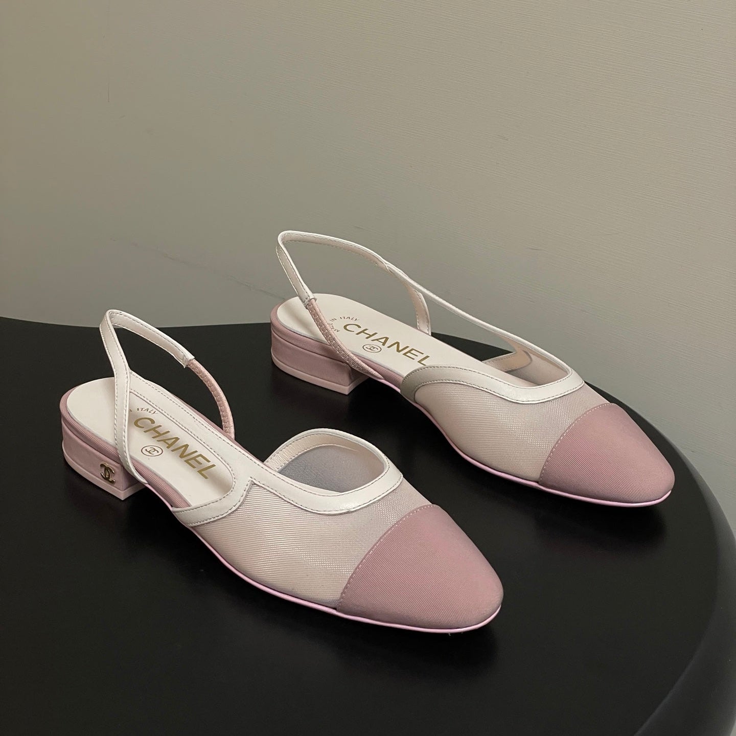 CC 26s Slingback  Light Pink Mesh Fabric Sheepskin 649447