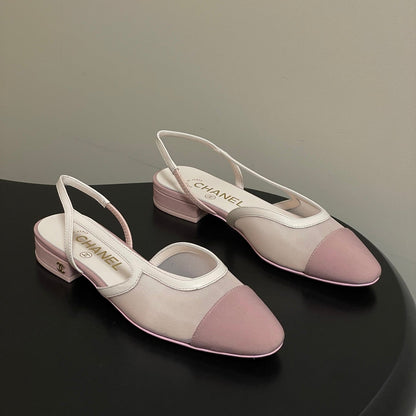 CC 26s Slingback 20mm Mesh Fabric Sheepskin