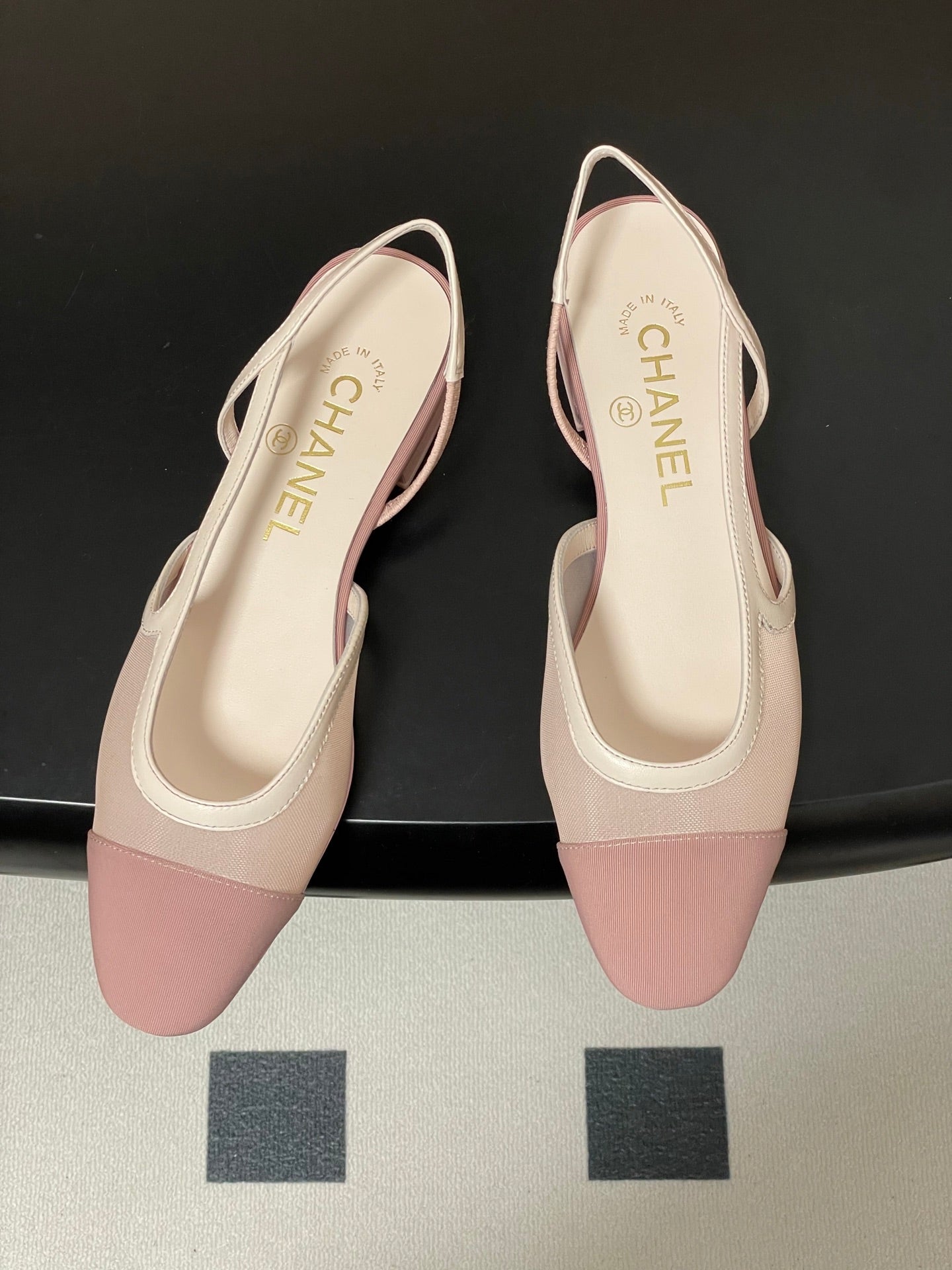 CC 26s Slingback  Light Pink Mesh Fabric Sheepskin 649447
