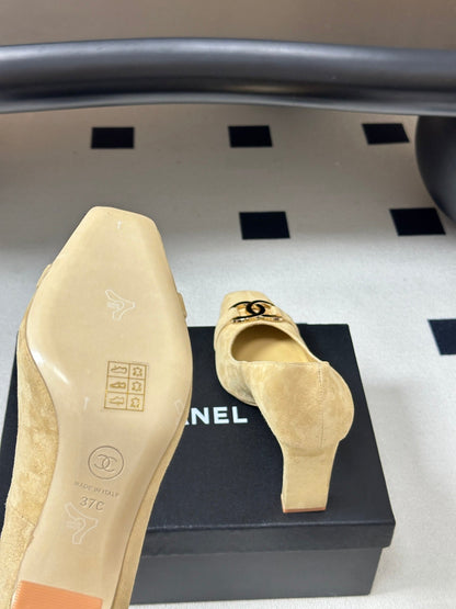 Chanel 2026 Double C Metal Buckle High Heels Leather Sheepskin 834663