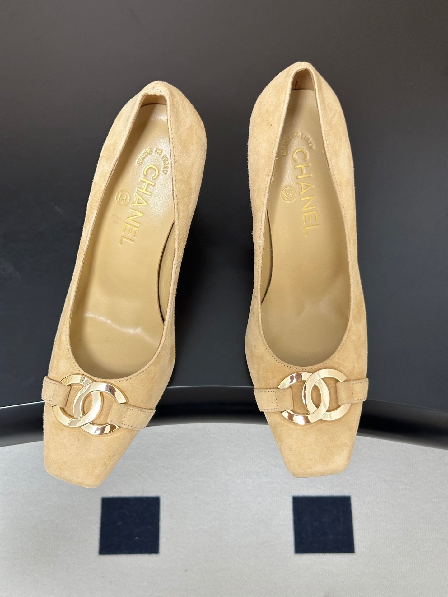 Chanel 2026 Double C Metal Buckle High Heels Leather Sheepskin 834663