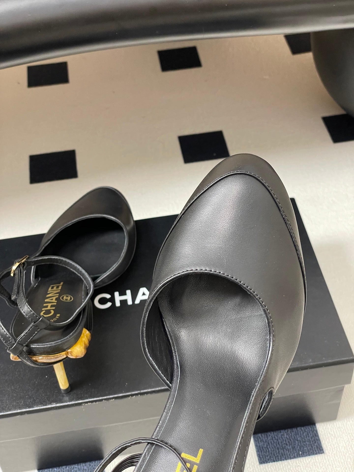 Chanel 2026 Mushroom Heel Sandals Leather Sheepskin 834723