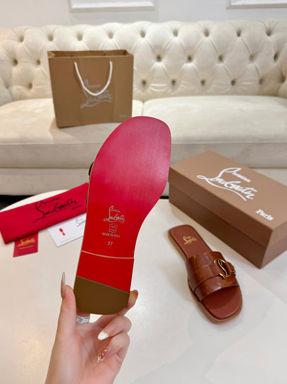 Christian Louboutin 2026 Her In Roma Flat Mules Leather 780374