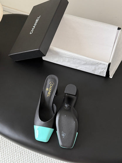 CC 2026 Mary Jane Mule 70 Black Blue Cowhide 700432