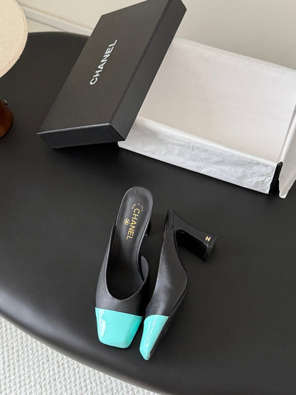 CC 2026 Mary Jane Mule 70 Black Blue Cowhide 700432