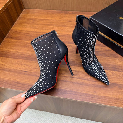 Christian Louboutin 2026 Constella 105mm Mesh Ankle Boot 870870