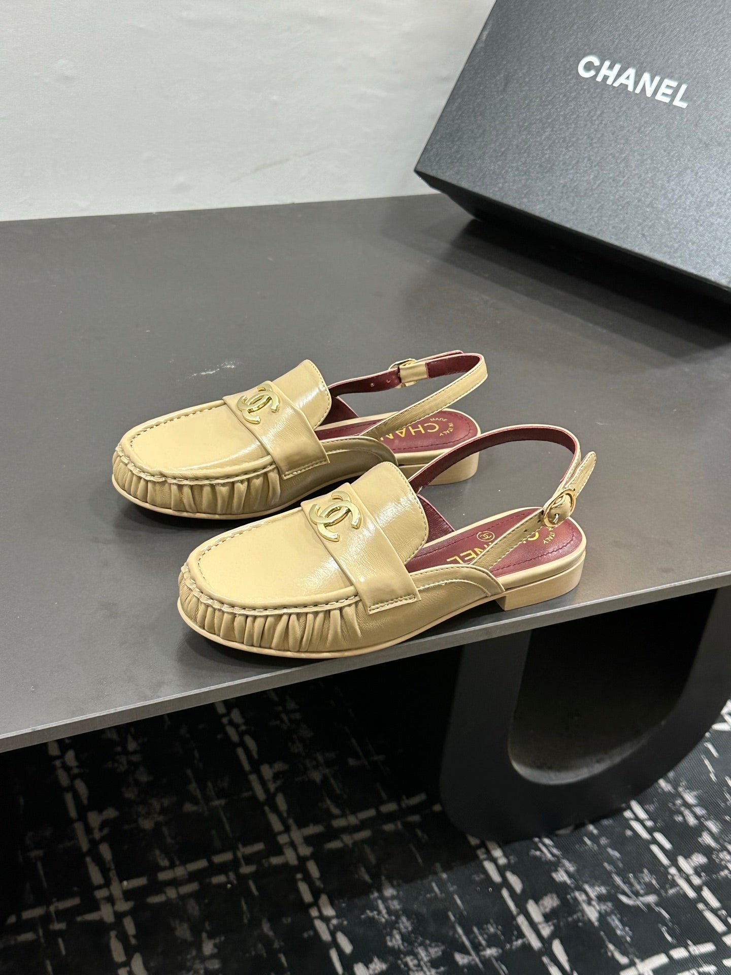 Chanel 2026 Slingback Loafers Leather Sheepskin 832506