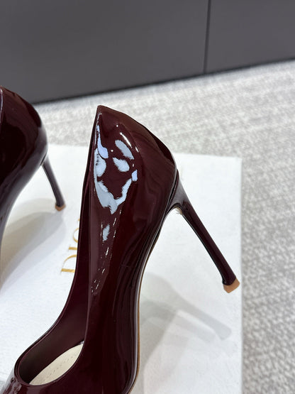 CD 26s High Heels Pump 105 Dark Burgundy Patent Leather 661477