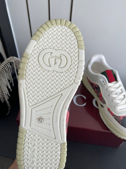 GG 26 Couple Sneakers White Pink Gray Cowhide 631679