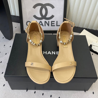 CC 26s Sandals 35 Beige Sheepskin 650103