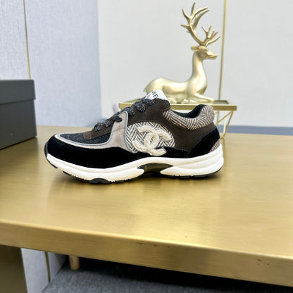 CC 2026 Casual Sneakers Black Gray Suede 668050