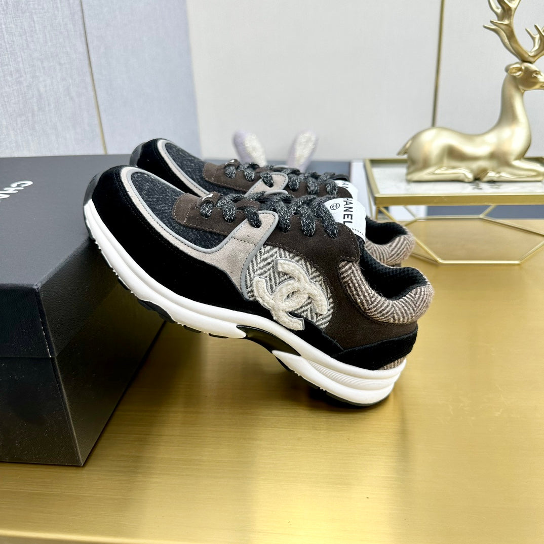 CC 2026 Casual Sneakers Black Gray Suede 668050