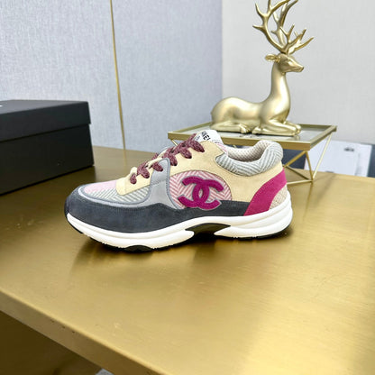 CC 2026 Casual Sneakers Black Gray Purple Suede Canvas 668055