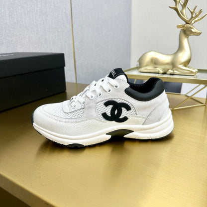 CC 2026 Casual Sneakers White Suede Cowhide 668068