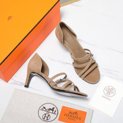 HM 26ss Sandals 65 Light Brown Suede 601228