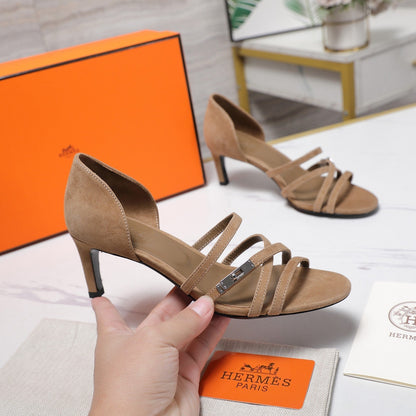 HM 26ss Sandals 65 Light Brown Suede 601228
