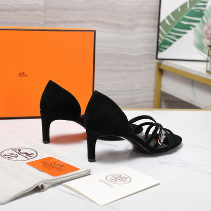 HM 26ss Sandals 65 Black Suede 601232