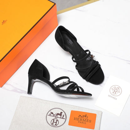 HM 26ss Sandals 65 Black Suede 601232