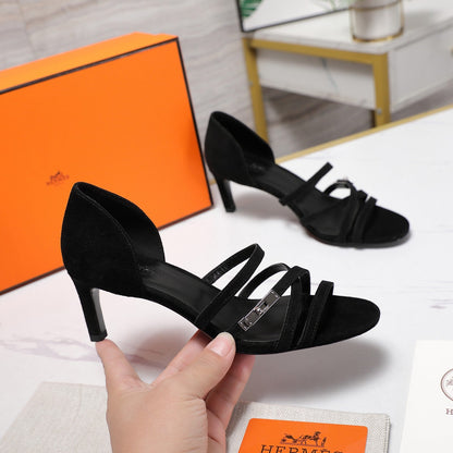 HM 26ss Sandals 65 Black Suede 601232