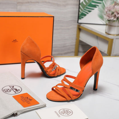 HM 26ss Sandals 85 Orange Suede 601236