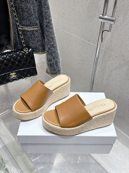 CD 26s Platform Sandal 65 Camel Brown Leather 636358