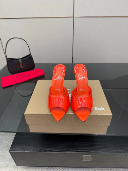CL 26SS High Heel Sandals 100 Orange Patent Leather 532168
