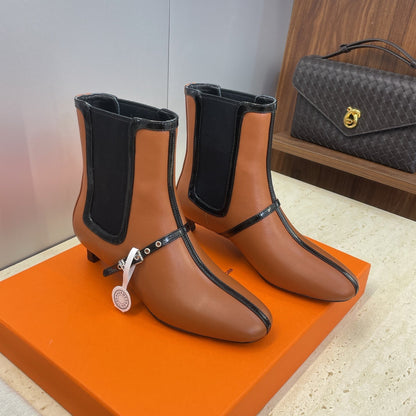 HM 26ss Lolita Chelsea Boots 40 Brown Black Calfskin 607086