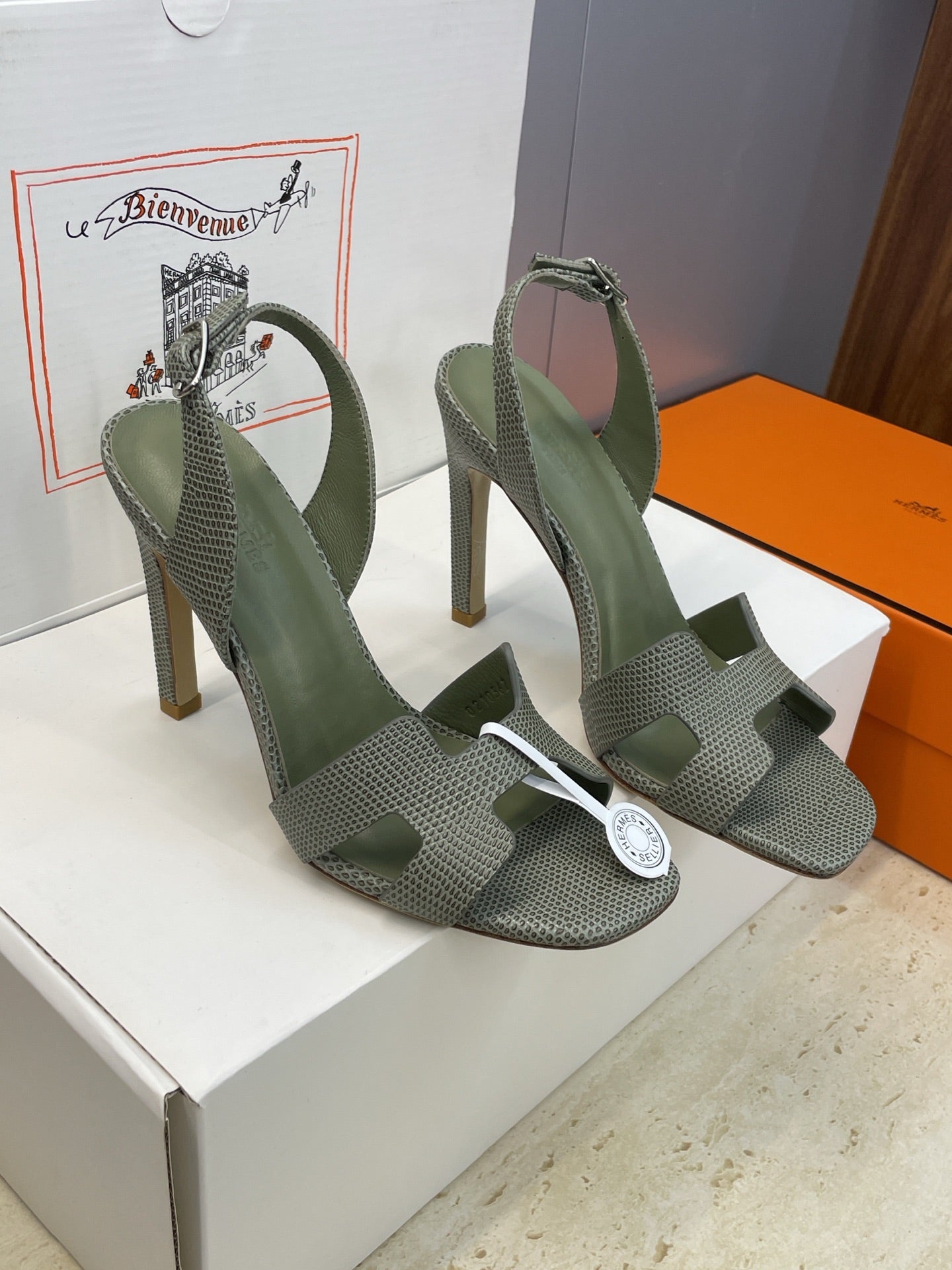 HM 26ss High Heel Sandals 105 Cowhide