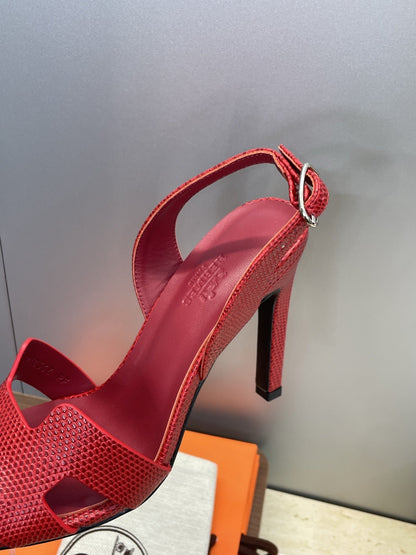 HM 26ss High Heel Sandals 105 Red Cowhide 607115