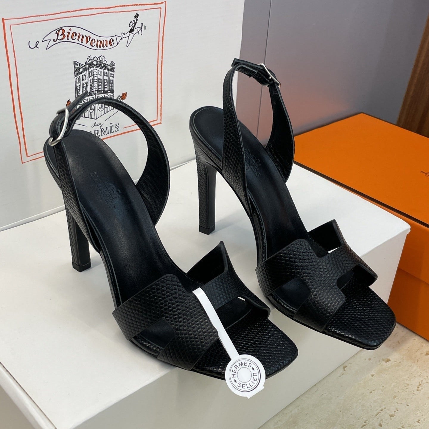 HM 26ss High Heel Sandals 105 Cowhide
