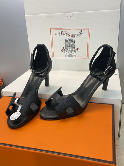 HM 26ss High Heel Sandals 70 Black Cowhide 607119