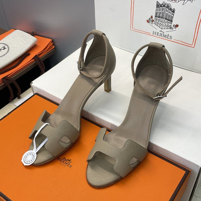 HM 26ss High Heel Sandals 70 Taupe Cowhide 607122