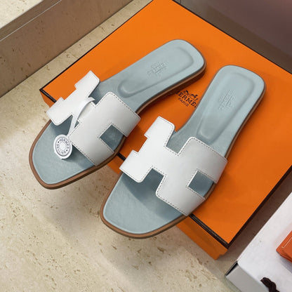 HM 26ss Oran Sandals Baby Blue White Calfskin 607224