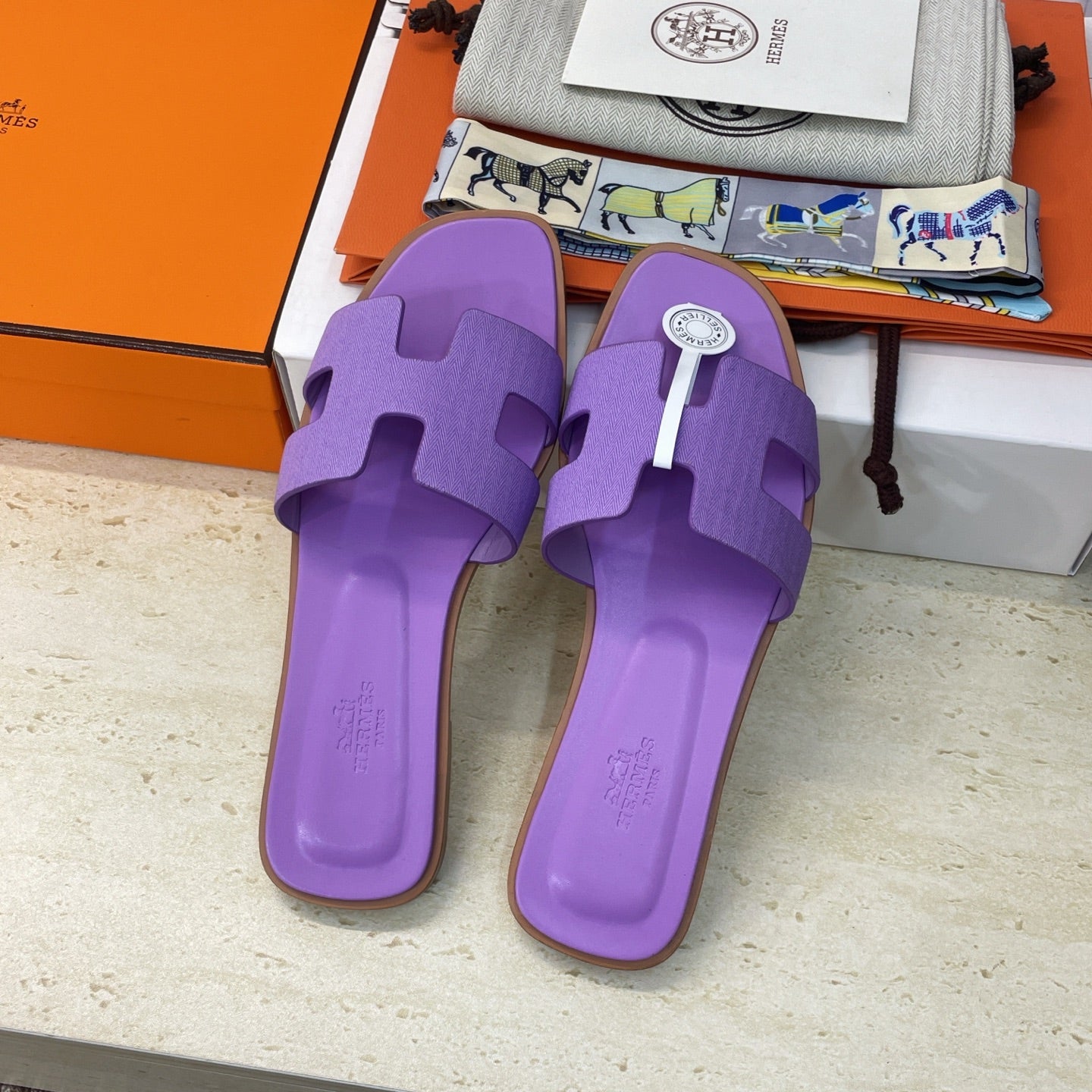 HM 26ss Oran Sandals Purple Calfskin 607235
