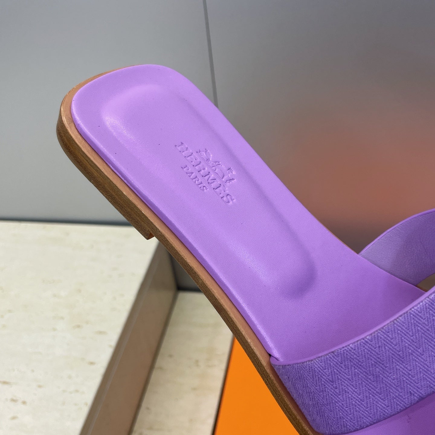 HM 26ss Oran Sandals Purple Calfskin 607235