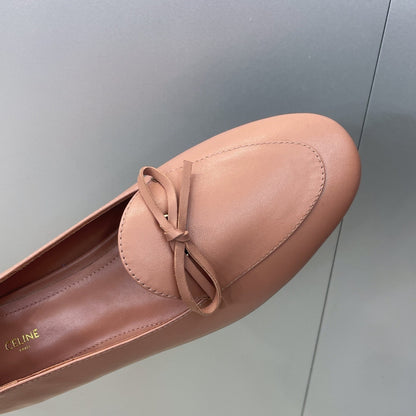 Celine 26 Loafers Dusty Pink Sheepskin 607726