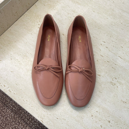 Celine 26 Loafers Dusty Pink Sheepskin 607726