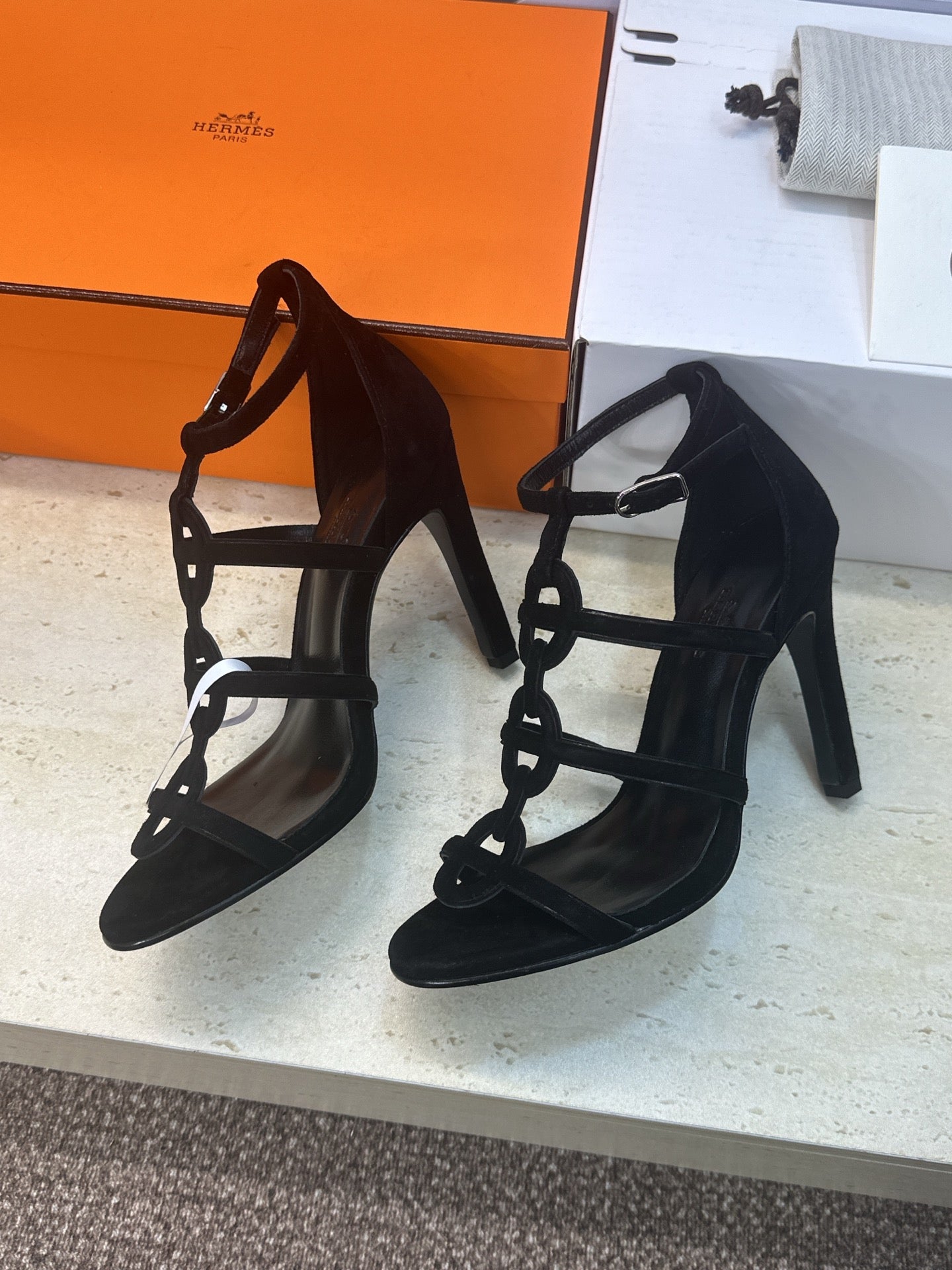 HM 26ss High Heels Sandals 95 Suede