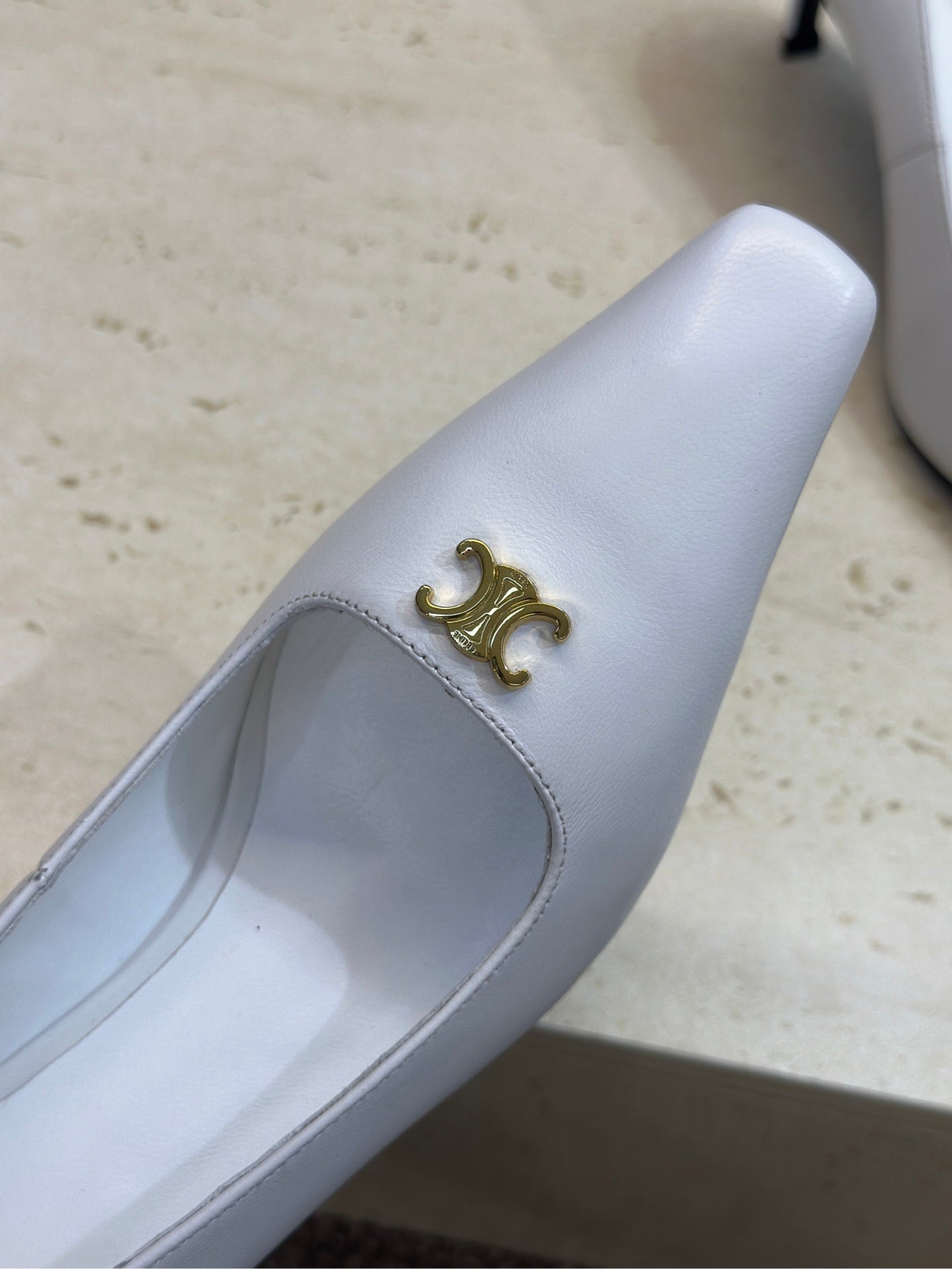 Celine 26 High-Heeled Sandals Triomphe Logo 65mm Leather 762639