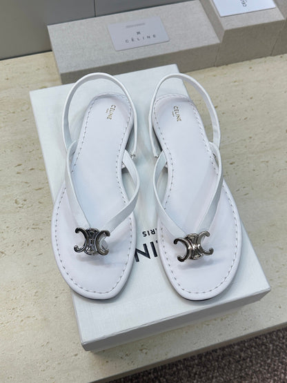 Celine 26 Flip-Flop Sandals Calfskin Leather 762644